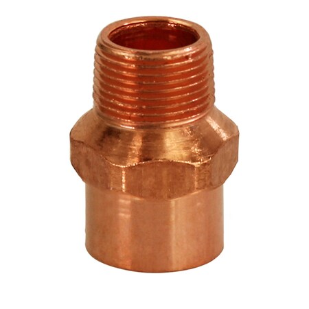 Everflow SWTx1/4'' MIP Copper Reducing Male Adapter Fitting 1/2'' CCMA0120